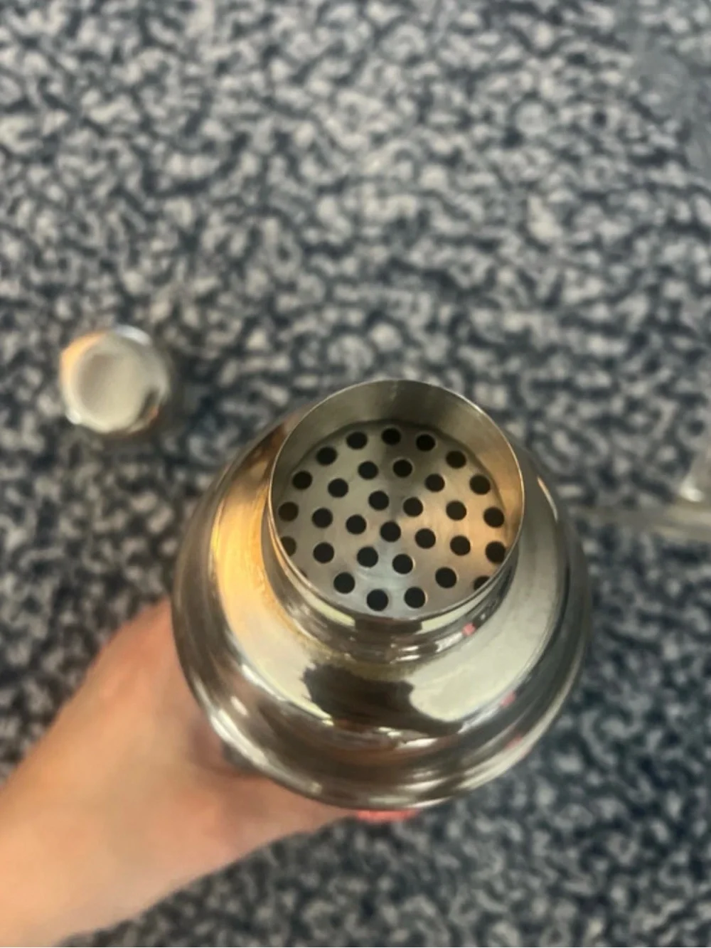 Vintage-Inspired stainless steel /silver plated Cocktail Shaker & 2 glasses